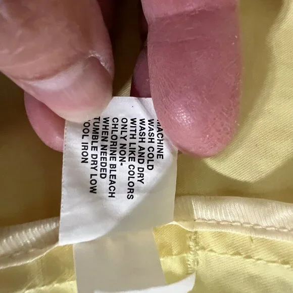 Vintage Gap 2009 Cottage Parisian Picnic Butter Yellow Belted Trench Coat Size S - Picture 8 of 9